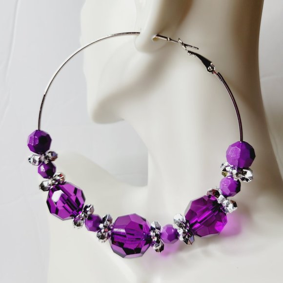 Jewelry - Women's Large Hoop Fashion Earrings